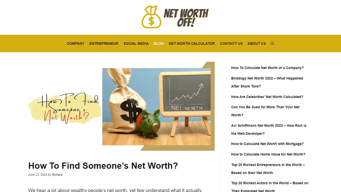 How To Find Someone's Net Worth? (2022) - Net Worth Off